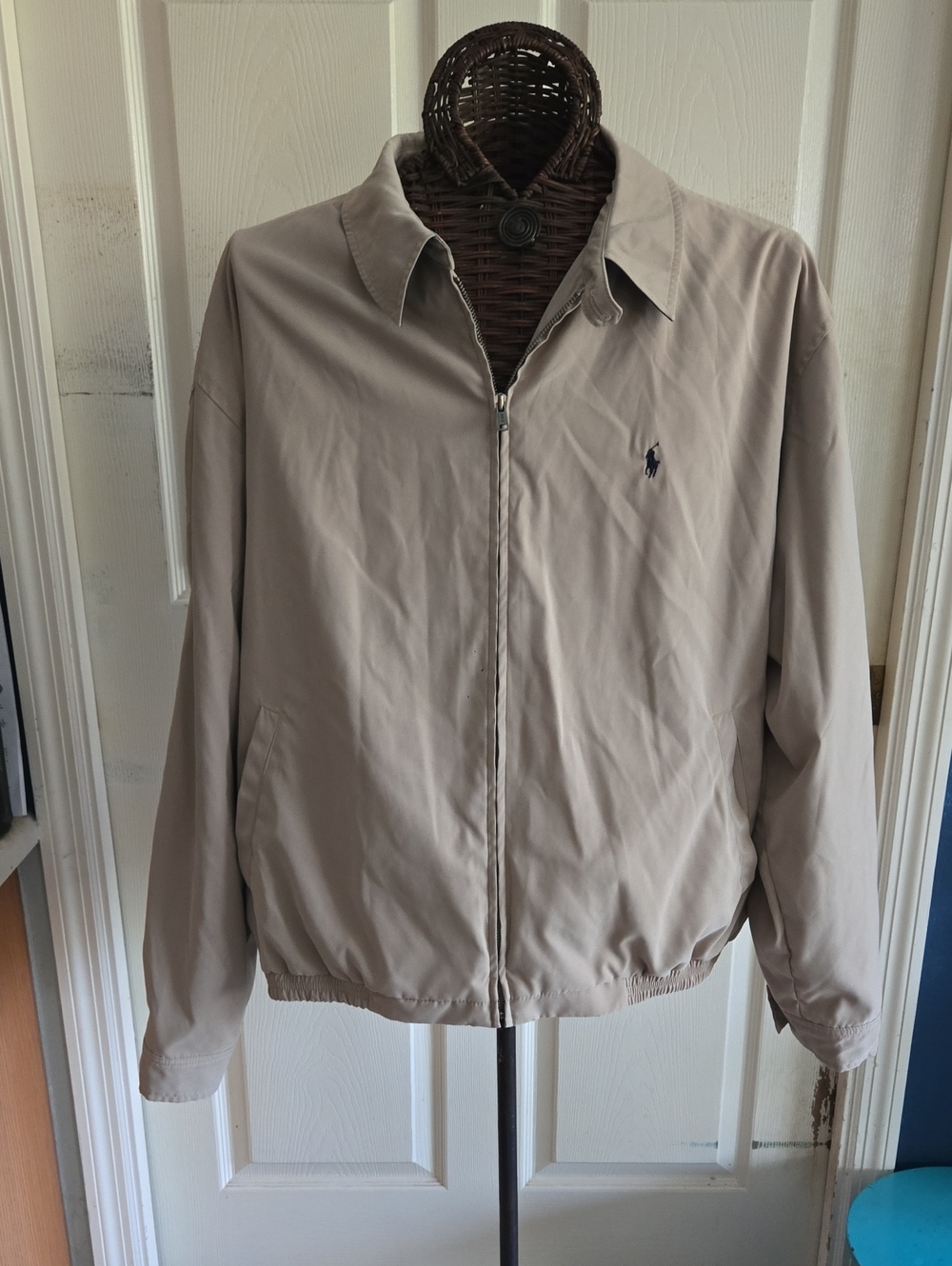 Polo by Ralph Lauren Light Beige Zip Jacket with Polo-Size XXL